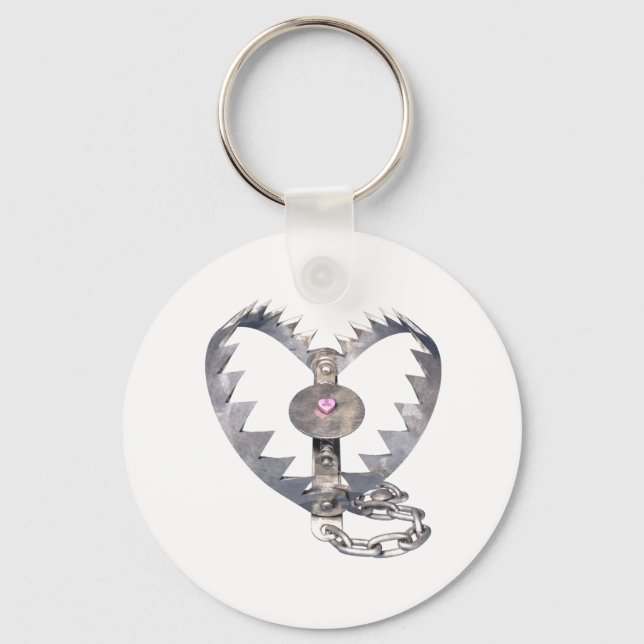 Bear Trap Heart Key Ring (Front)