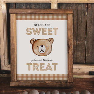 Bear Treat Favour Sign