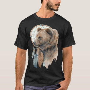 Bear Tribal Watercolor Bear Dream Catcher 1 T-Shirt