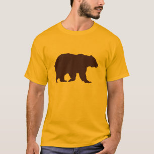 Bear TShirt Brown Silhouette