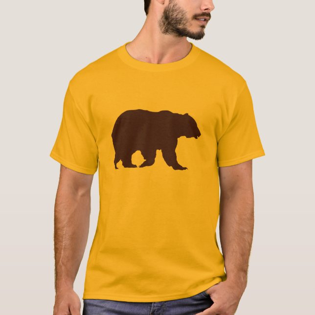 Bear TShirt Brown Silhouette (Front)