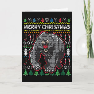 Bear Ugly Christmas Sweater Wildlife Series Holiday Card