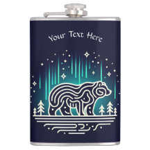 Bear Under Aurora Lights