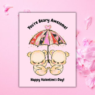 Bear Valentine's Day Photo Holiday Card