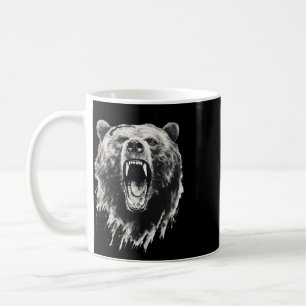 Bear Vintage Angry Grizzly Bear Hiking Camping Cam Coffee Mug