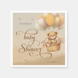 Bear wait baby shower Paper Napkin
