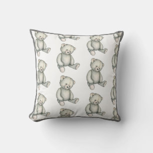 Bear Watercolor Baby Nursery Decor Cushion