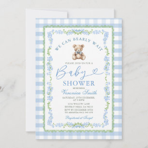 Bear We Can Bearly Grandmillenial Baby Shower  Invitation