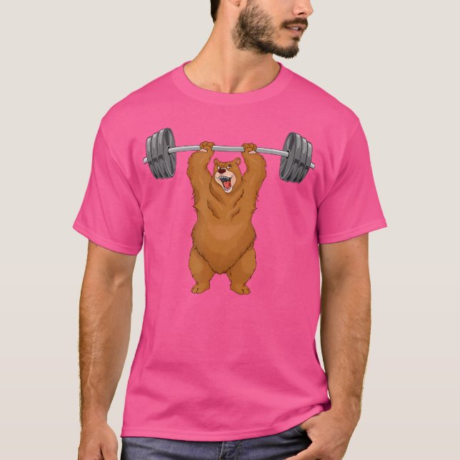 Bear Weightlifting Shirt Bodybuilder Gym Powerlfit (Front)