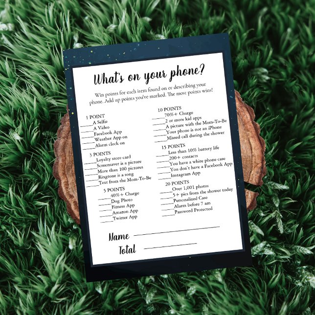 Bear What's On Your Phone Baby Shower Game Invitation (Creator Uploaded)