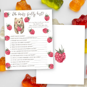 Bear - Who knows daddy best game baby shower