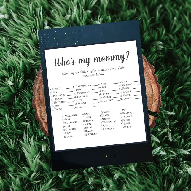 Bear Who's My Mummy Baby Shower Game Invitation (Creator Uploaded)