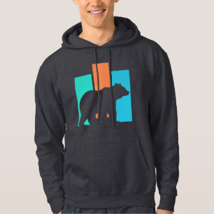 Bear Wild Animal Outdoors Nature Silhouette Hoodie