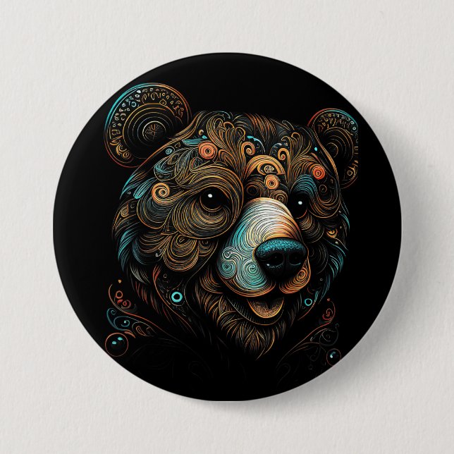 Bear Wildlife 7.5 Cm Round Badge (Front)