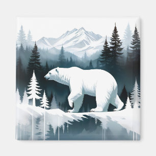 Bear Wildlife Animal Nature Environment Forest Art Magnet