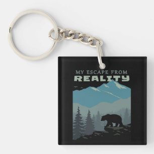 Bear Wildlife Mountains Camp Escape From Reality Key Ring