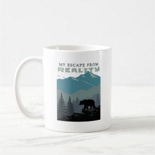 Bear Wildlife Mountains Escape From Reality Hiking Coffee Mug