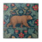 Bear William Morris style Right Facing Red Floral