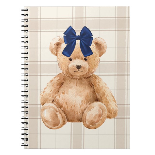 Bear with a Bow Blank Journal (Front)
