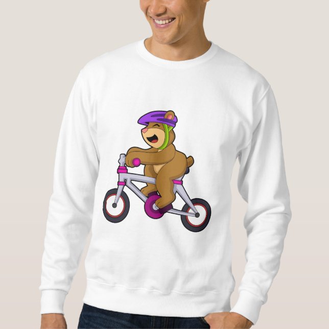 Bear with Bicycle & Helmet Sweatshirt (Front)