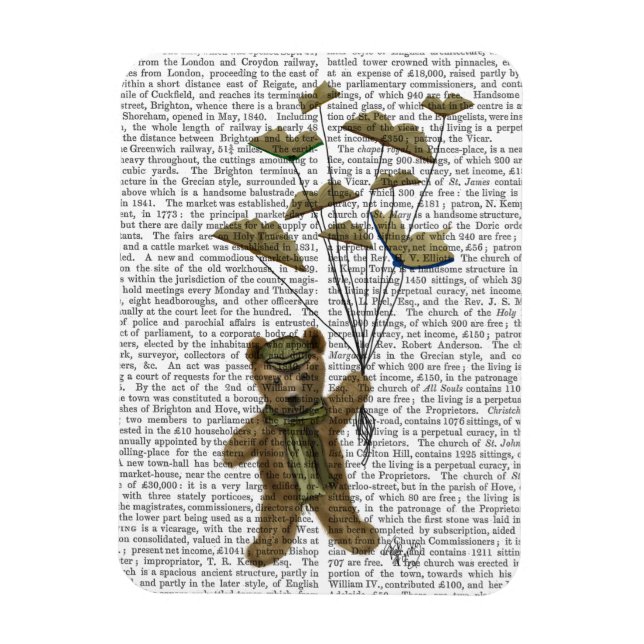 Bear with Book Butterflies Magnet (Vertical)