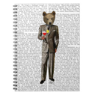 Bear with Cocktail Spiral Notebook
