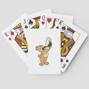 Bear with Coffee Cup Playing Cards