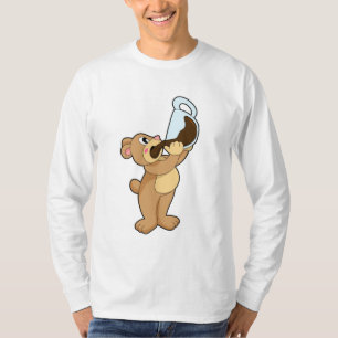 Bear with Coffee Cup T-Shirt