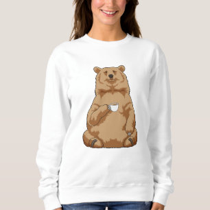 Bear with Cup of Coffee Sweatshirt