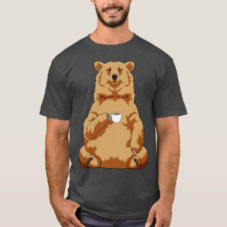 Bear with Cup of Coffee T-Shirt