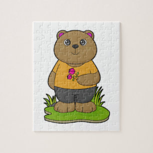 Bear with Flowers Jigsaw Puzzle