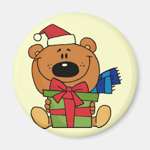 Bear With Gift Holiday Tshirts and Gifts Magnet