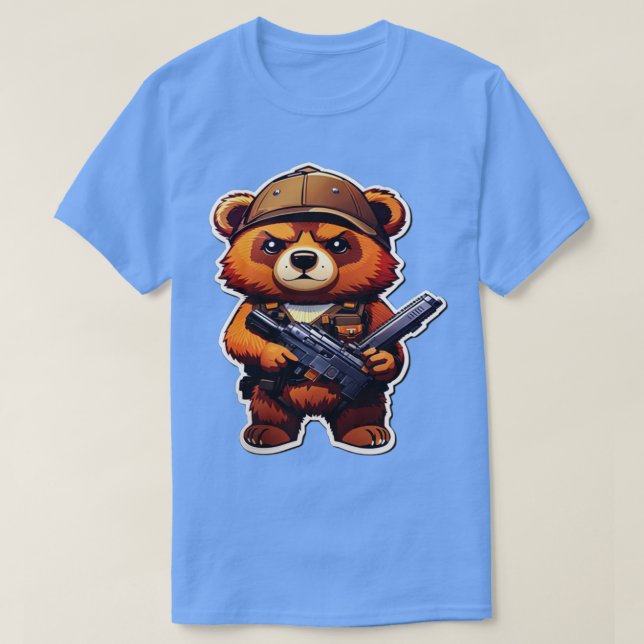 bear with gun 1 T-Shirt (Design Front)