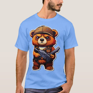 bear with gun 1 T-Shirt