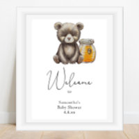 Bear with honey jar - Welcome Foam Board