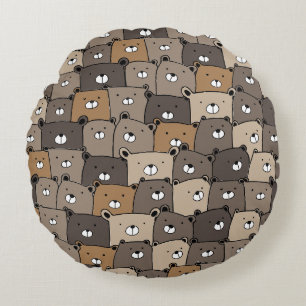 Bear With Me Round Pillow