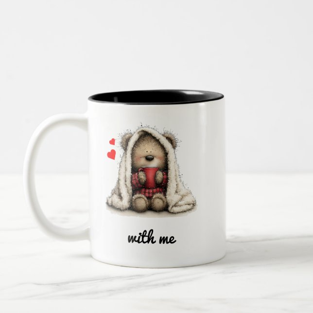 Bear With Me  Two-Tone Coffee Mug (Left)