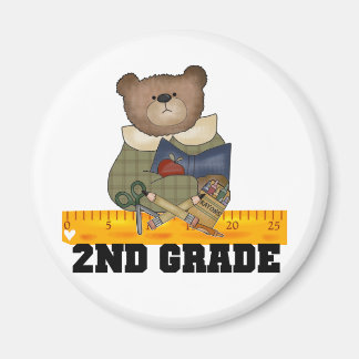 Bear with Ruler 2nd Grade Magnet