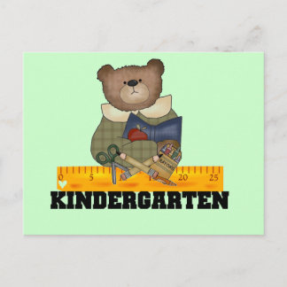 Bear with Ruler Kindergarten Tshirts and Gifts Postcard