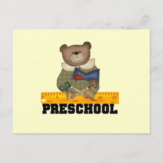 Bear with Ruler Preschool Tshirts and Gifts Postcard