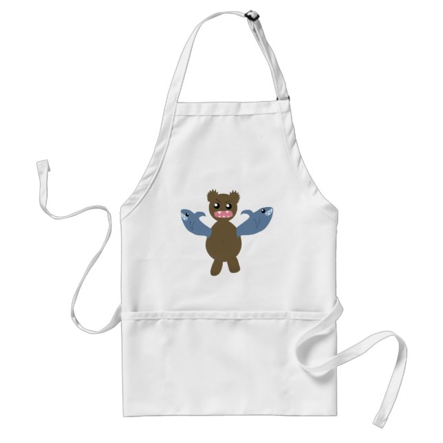 Bear With Sharks For Arms Standard Apron (Front)