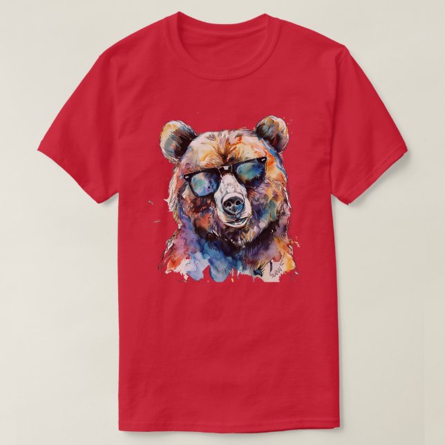 Bear with Sunglasses TShirt (Design Front)