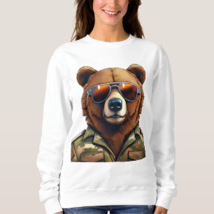 Bear with uniform sweatshirt