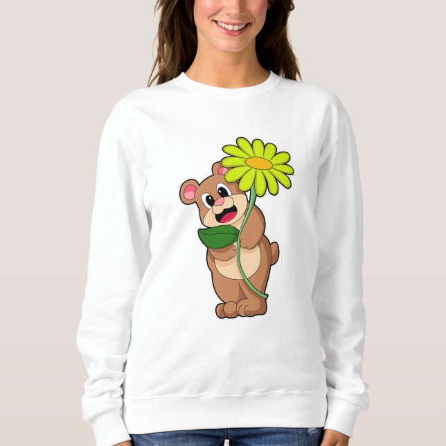 Bear with yellow Flower Sweatshirt (Front)