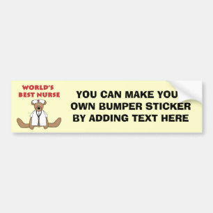 Bear World's Best Nurse T-shirts and Gifts Bumper Sticker