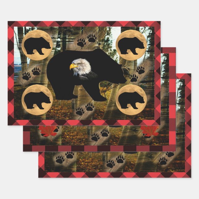 Bear Wrapping Paper Sheet (Set)