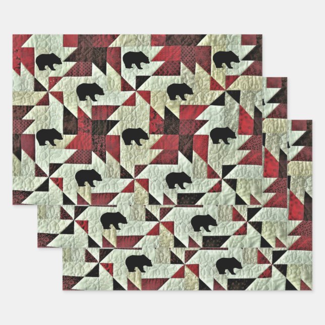 Bear Wrapping Paper Sheet (Set)