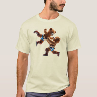 Bear wrestler, epic fight in the ring. T-Shirt