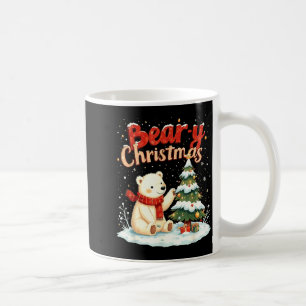 Bear-y Christmas Cute Lar Bear Holiday Pun Gift Coffee Mug