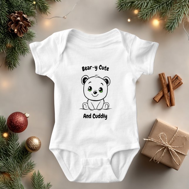 Bear-y Cute and Cuddly Baby Bear design Baby Bodysuit (Creator Uploaded)